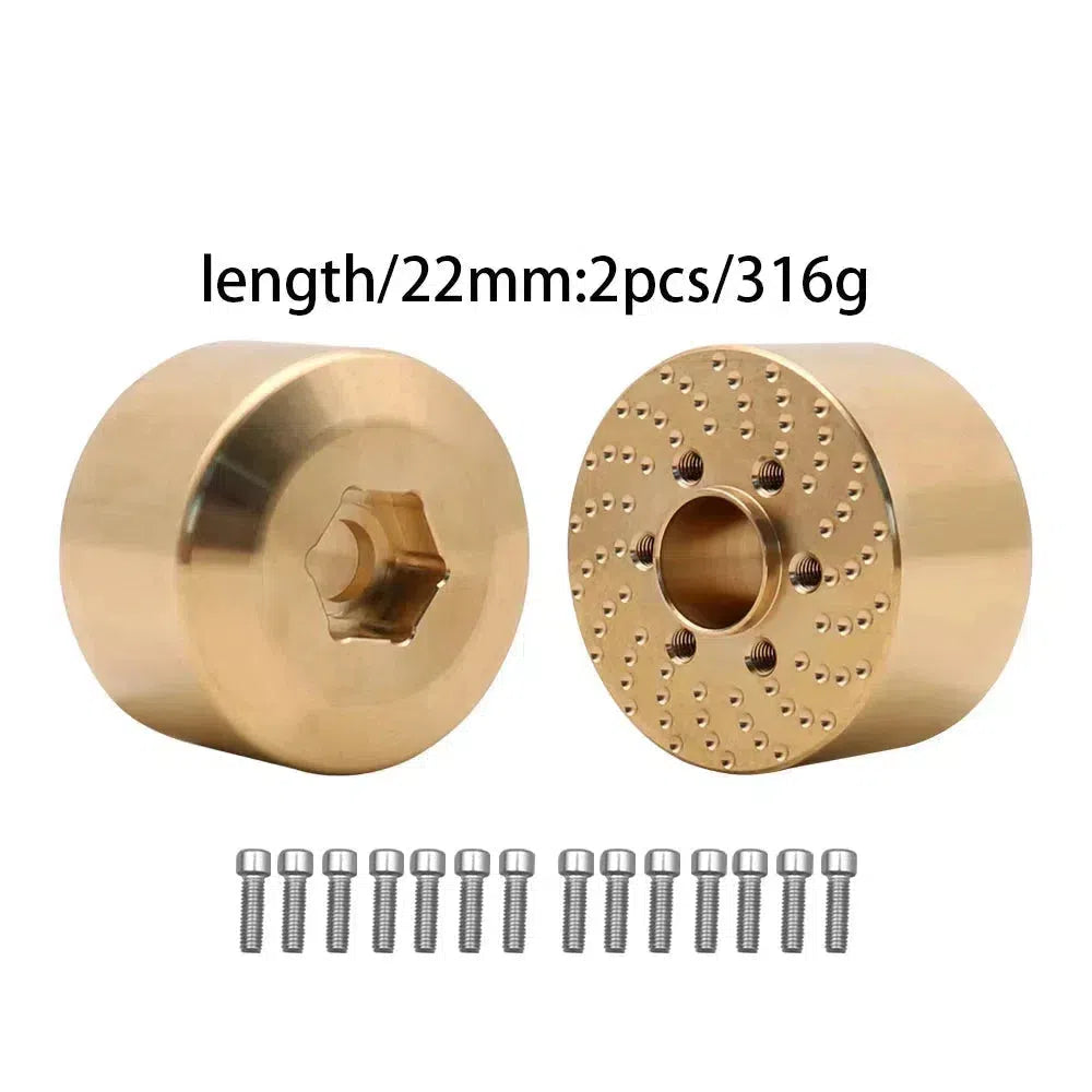 Brass Wheel Hex Hub Weights