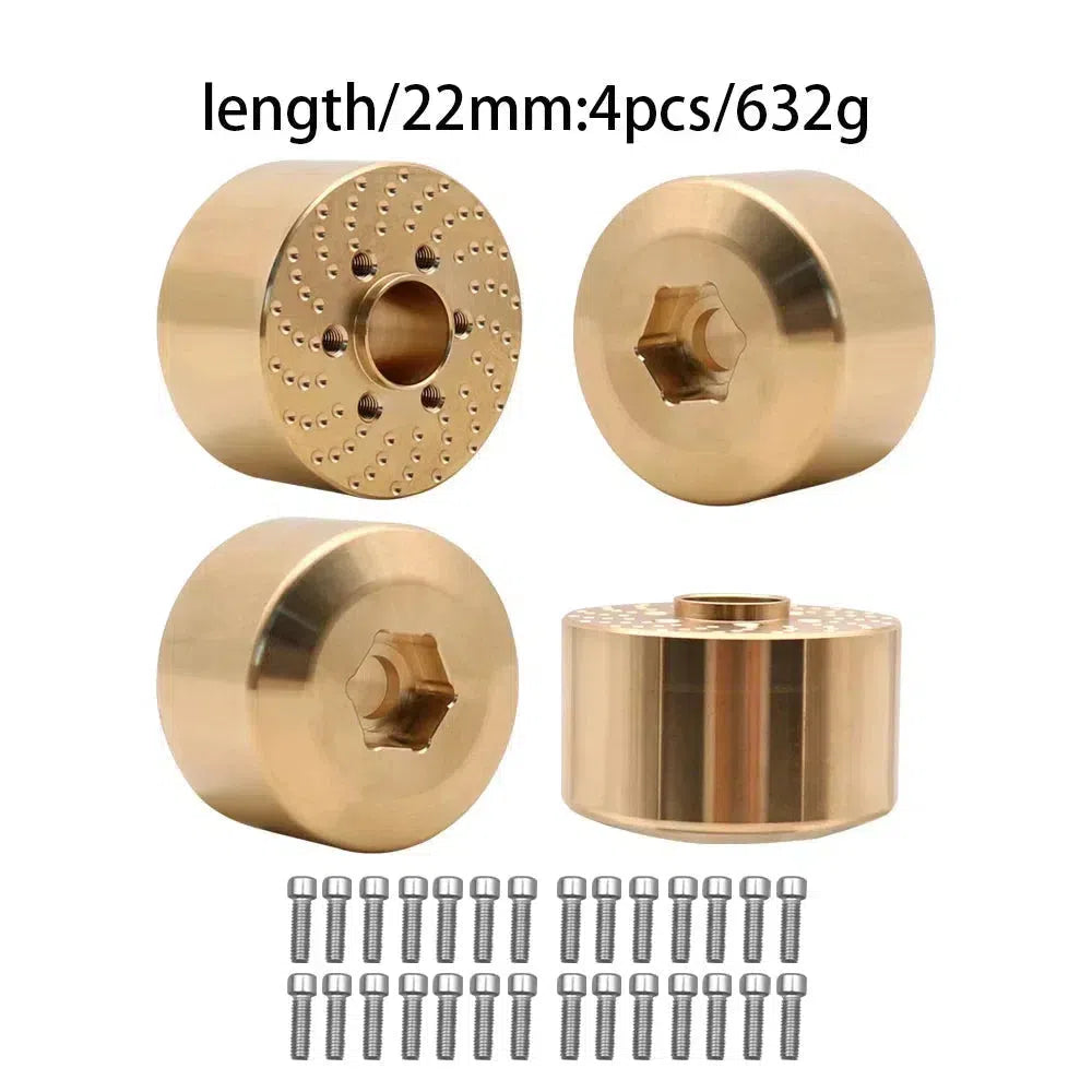 Brass Wheel Hex Hub Weights