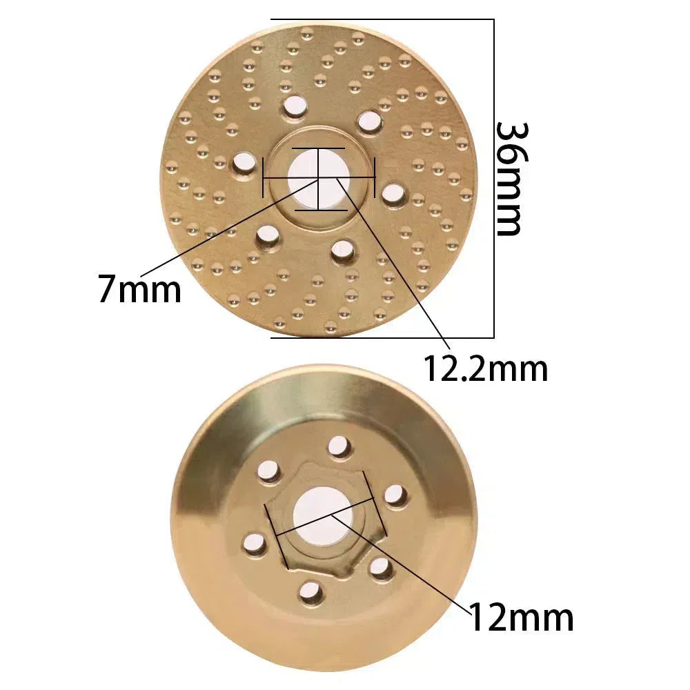 Brass Wheel Hex Hub Weights