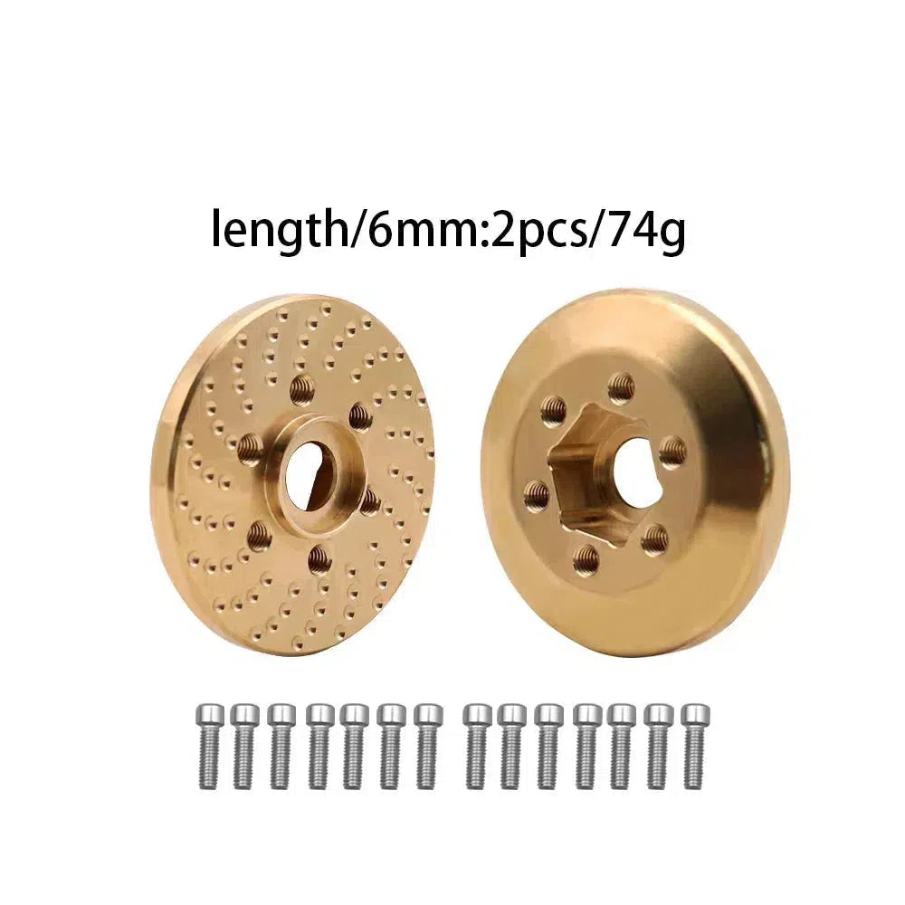 Brass Wheel Hex Hub Weights